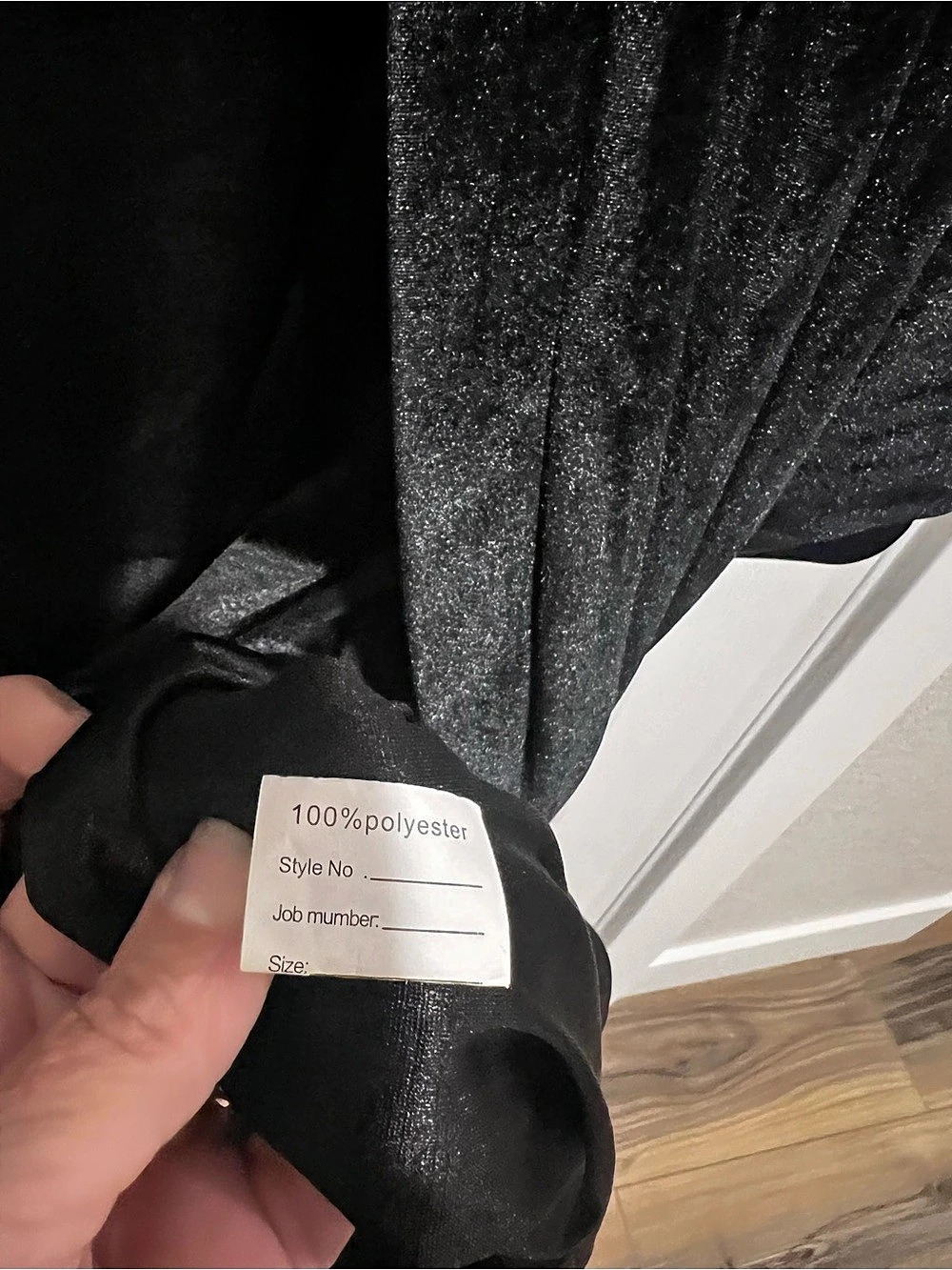Black Velvet Robe - Picture 4 of 7